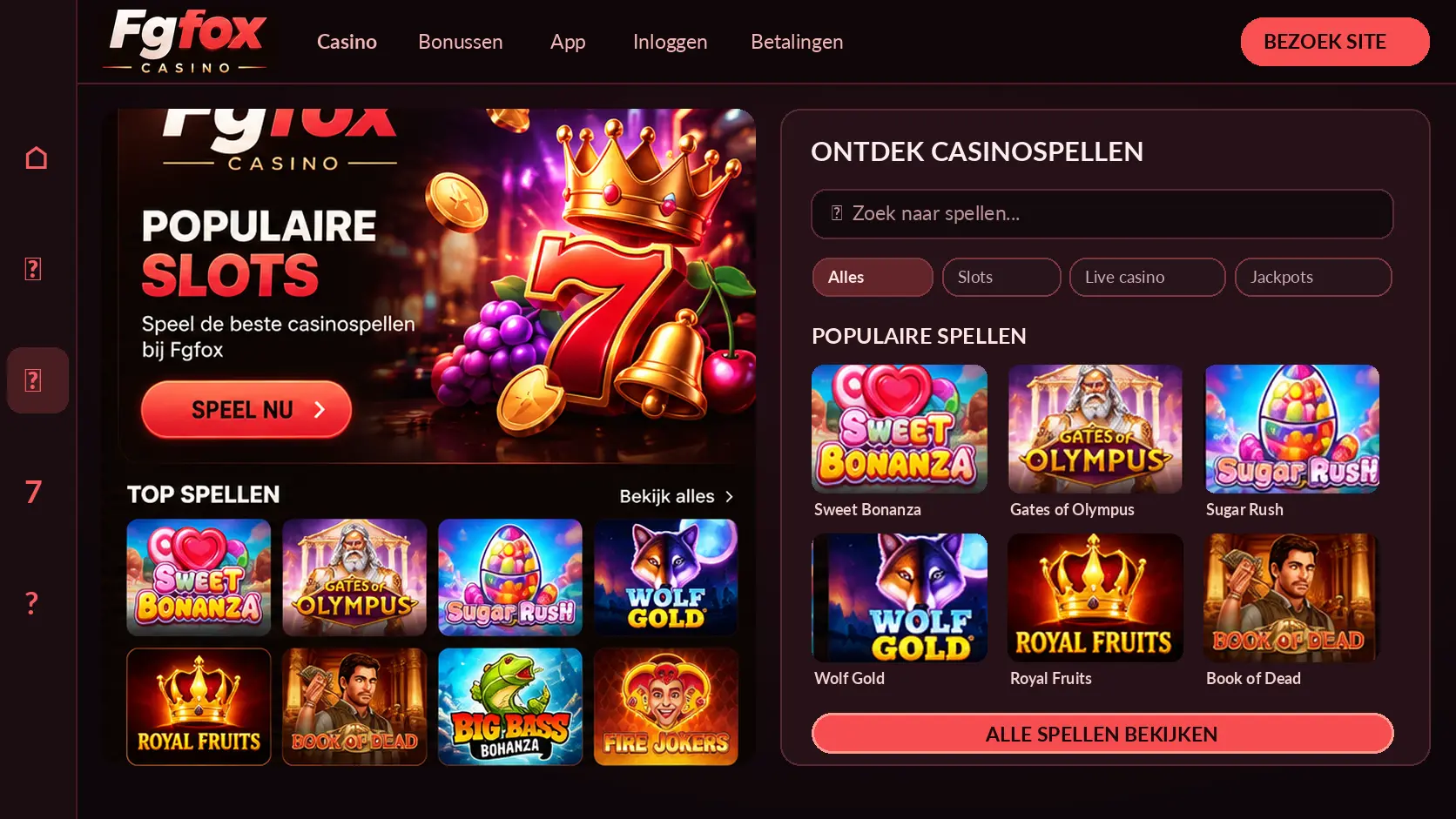 FgFox Welkomstpakket: 100% tot €500 + 50 Free Spins image 3